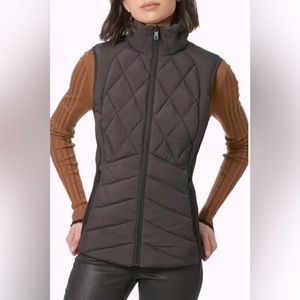 Bernadro Neoprene Quilted Puffer Vest Medium in Titan Gray LIKE NEW